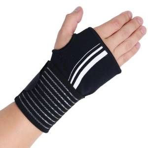 Muñequera con soporte de pulgar negra