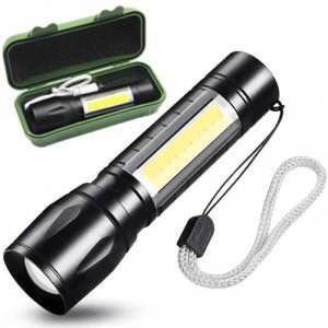 Linterna LED de metal con zoom