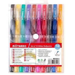 Lapiceros con glitter 10 colores