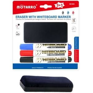 Marcadores + borrador 4 piezas