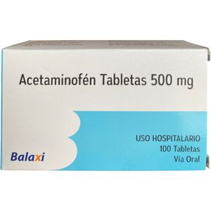 Acetaminofen tabletas 500mg 100 tabletas