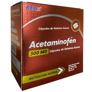 Acetaminofen 500mg 50 capsulas gel