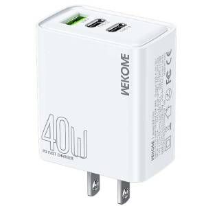 Cargador triple muy rapido 40W USB + tipo c