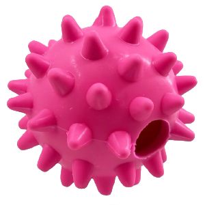 Juguete de pelota con puas rosado