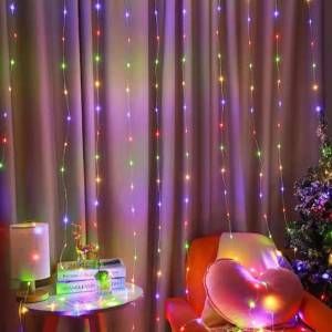 Luces LED de cortina 3x3 mts 10 tiras