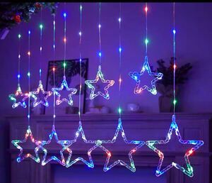 Luces LED de cascada estrellas colores