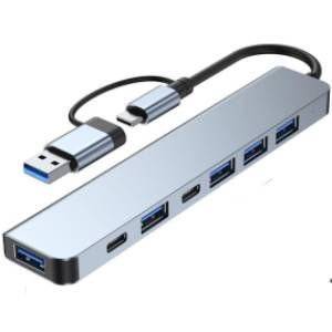 Hub alta velocidad 5 USB+ 2 Tipo C