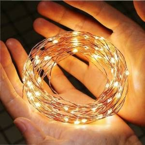 Luces LED de alambre 10 mts amarillas