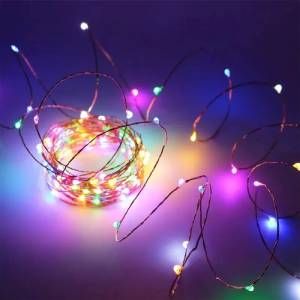 Luces LED de alambre 10 mts colores