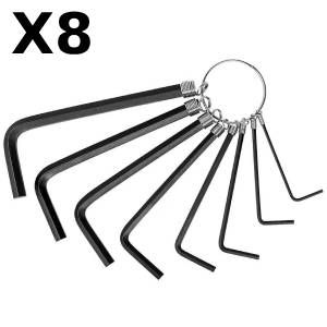 Llaves hexagonales 8 piezas