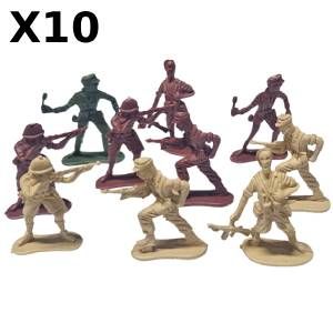 Juguete de tropa militar 10 piezas