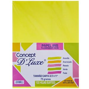 Papel bond 75grs colores variados neon