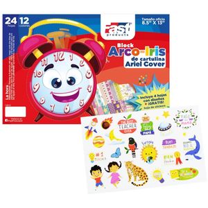 Block oficio de 24 hojas carta + stickers