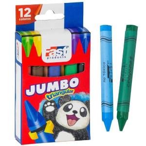 Crayon de cera 12 colores jumbo