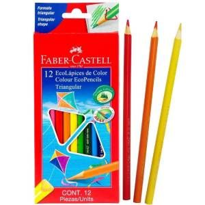 Crayon de madera 12 colores largo