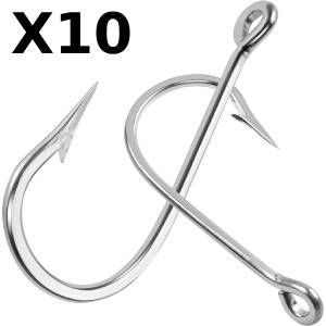 Ganchos para pesca x10