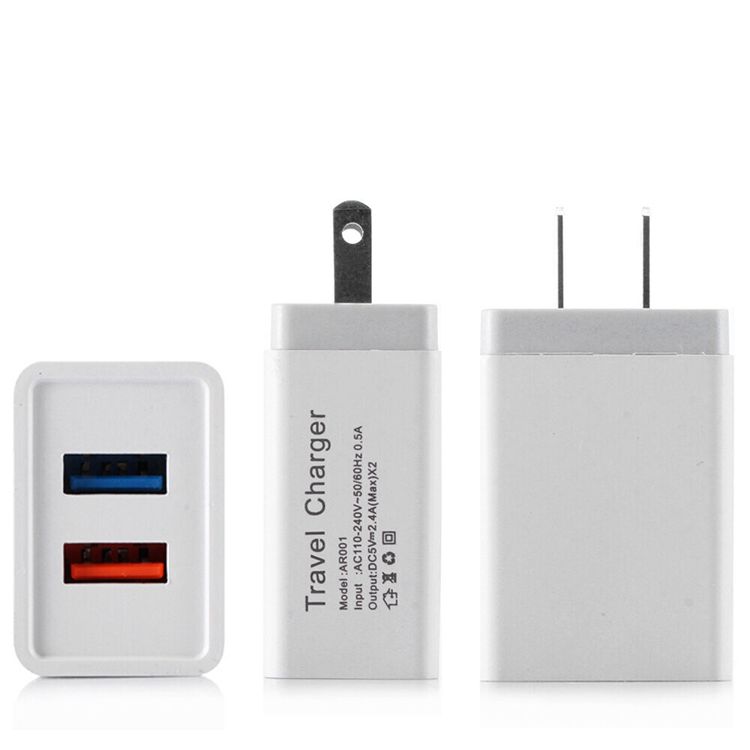 Cargador USB doble carga rapida