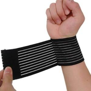 Muñequera con banda de compresion