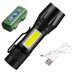 Linterna LED de metal con zoom