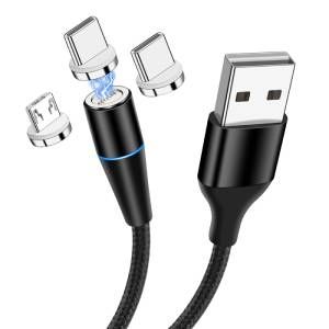 Cable USB 3 en 1 magnetico carga rapida