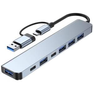 Hub alta velocidad 5 USB+ 2 Tipo C