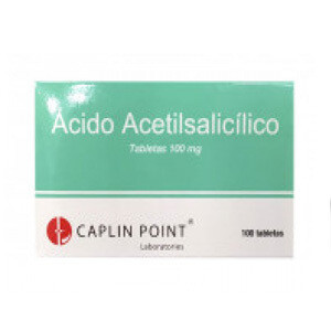 Acido acetilsalicilico 100mg  100 tabletas