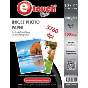 Papel foto carta 100 hojas 220gr