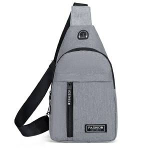 Mochila cruzada gris