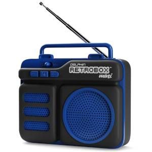Bocina bluetooth retro con antena FM