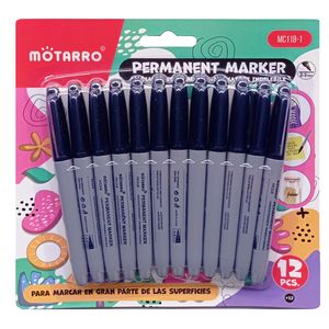 Marcadores permanentes negros x12