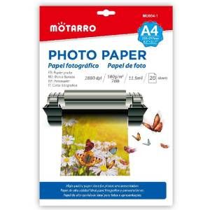 Papel foto carta 20 hojas 180gr