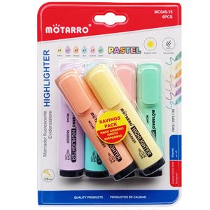 Resaltadores pastel 6 colores