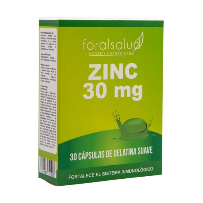Zinc 30mg 30 capsulas gel