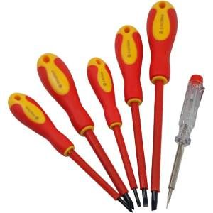 Kit destornillador rojo 6 piezas