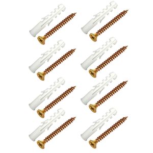 Tornillos grandes con tarugo 8 piezas