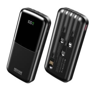 Power bank 10000 mah carga rapida + 4cables