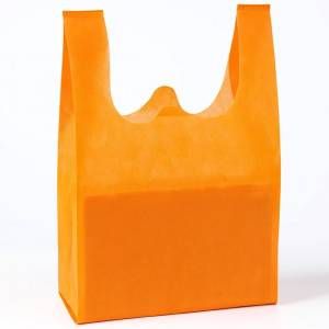 Bolsa de tela reusable mediana anaranjado