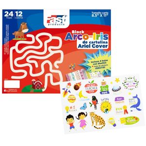 Block carta de 24 hojas carta + stickers