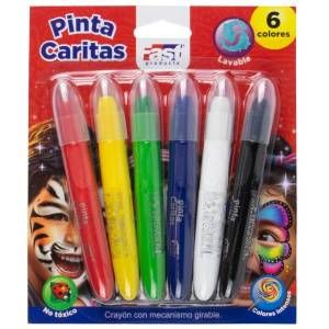 Pinta caritas pintura facial en barra x6