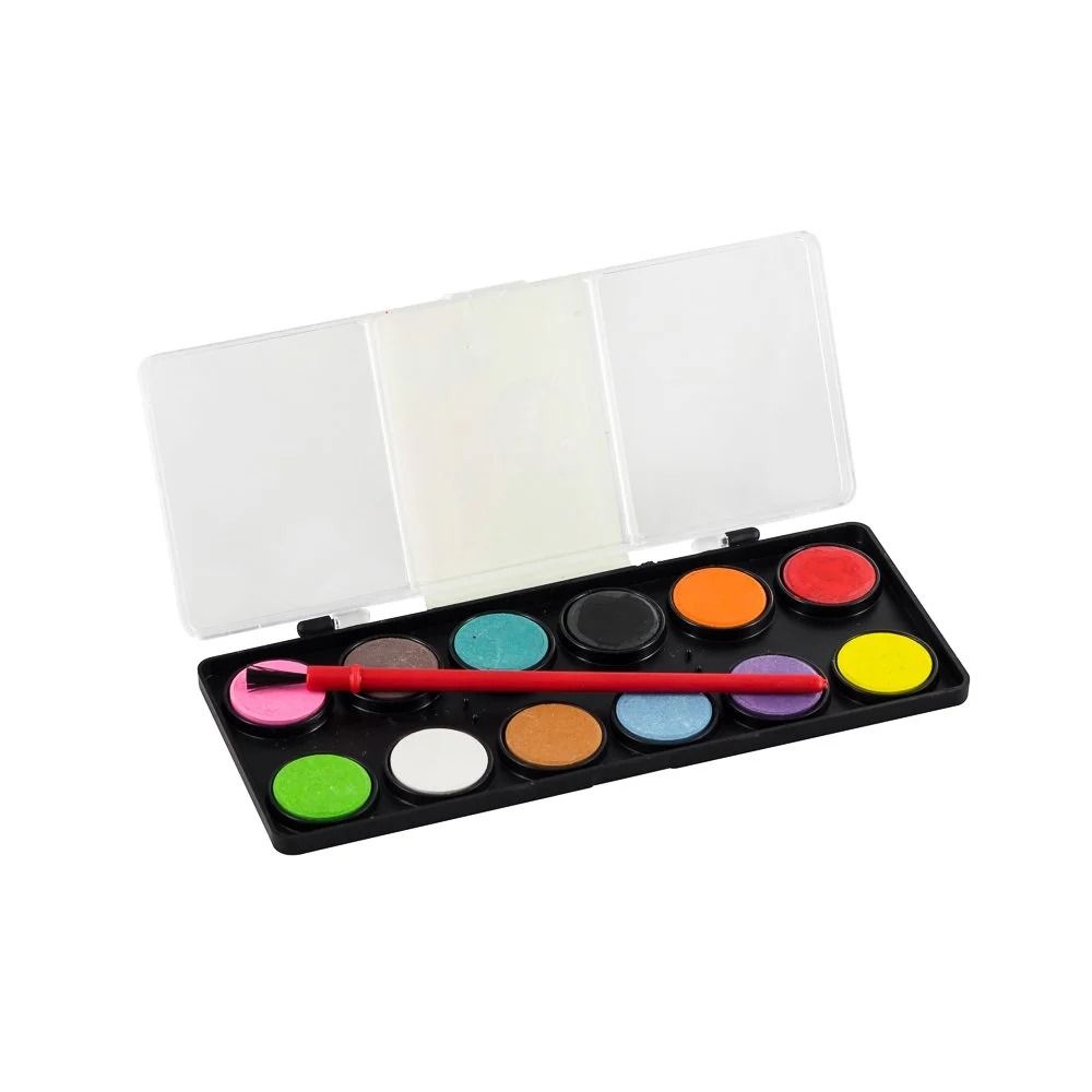 Set de 12 acuarelas con pincel