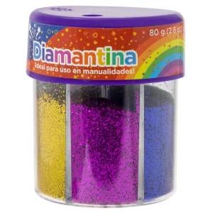 Diamantina metalica 6 colores 80g