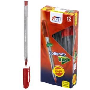 Lapicero de 1 mm 12 unidades rojo