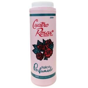 Talco perfumado cuatro rosas 200g