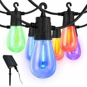 Bombillas vintage 10 luces colores solares