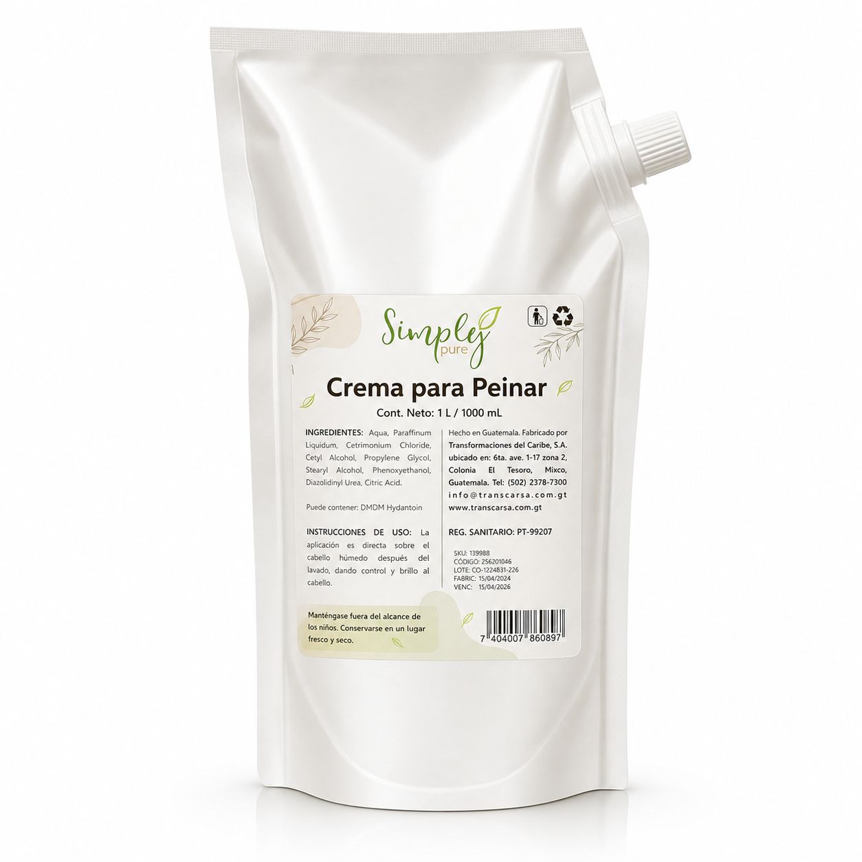 Crema para peinar 1 litro