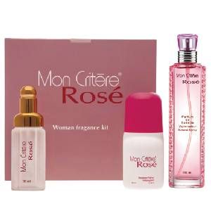Estuche mon critere rose 3 piezas