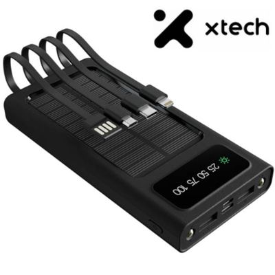 Power bank solar 10000mah + 4 cables