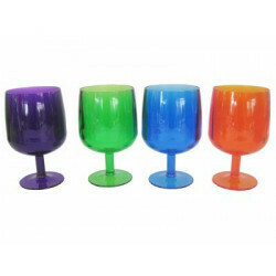 Small acrylic coloured wine glasses
