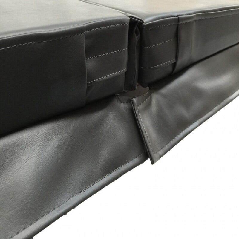 220cm x 156cm Vinyl Hot Tub Cover - Black (Platinum Spas Topaz - SQUARE CORNERS)