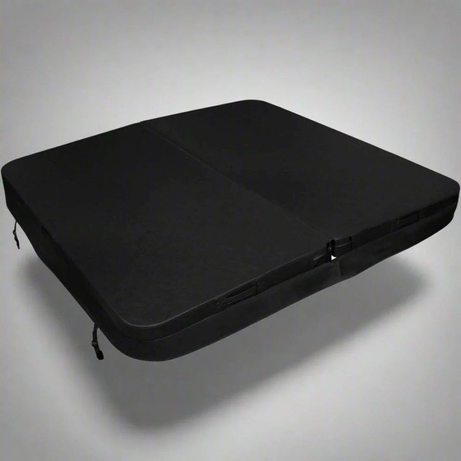220cm Vinyl Hot Tub Cover - Black Fabric (Platinum Spas Onyx - SQUARE CORNERS)